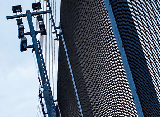 As well as providing a physical barrier, fencing like Zaun’s HiSec Super 6 can be augmented with cameras for surveillance or a vibration monitoring system for intruder detection. Zaun image.