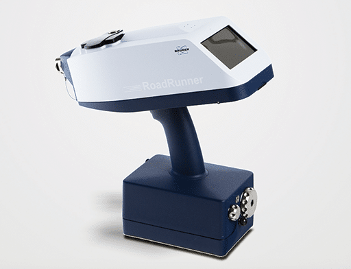The Road Runner is a 7.5-pound, handheld device to detect narcotics and explosives vapors and particles made by Bruker. Bruker image.