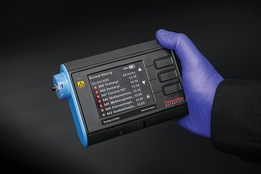 In May, Thermo Fisher introduced TruNarc Delta and Tau upgrades of its handheld narcotics analyzer, shown here. Thermo Fisher image.