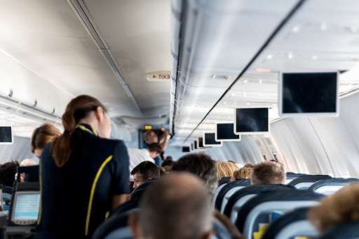 flight attendant listening